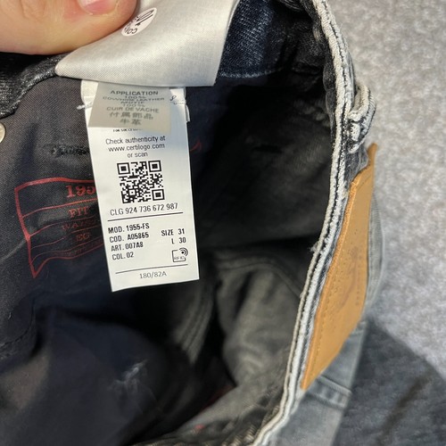 Pantalones de mezclilla Diesel para hombre rectos regulares gris carbón desteñido cáñamo 1955-FS W31 L32 - Imagen 14 de 16