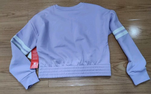 Fila Purple Cropped Sweater Girls Size Med - Picture 3 of 4