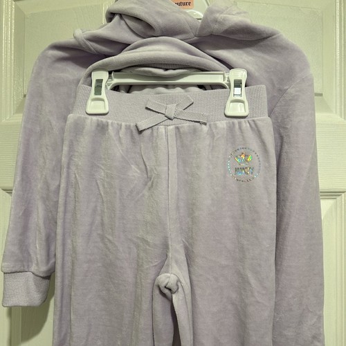 Juicy Couture Kids' 2-piece Velour Set Hoodie Jogger Pants - Picture 4 of 4