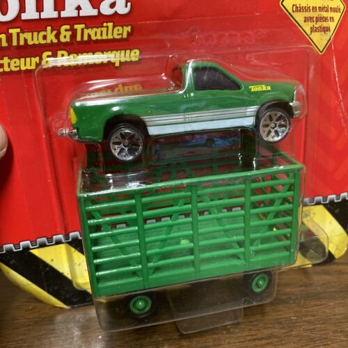 Hasbro Maisto 2008 Tonka Farm Truck & Trailer Green - Picture 2 of 3