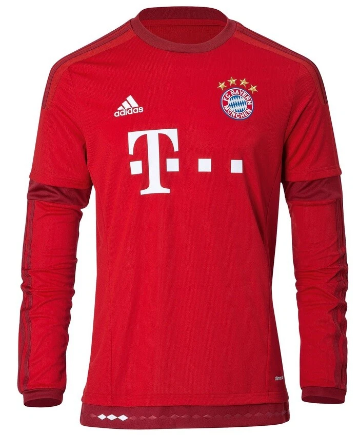 Trikot Kinder Adidas FC Bayern 2015-2016 Home Langarm I Heim FCB + Spielernummer - Bild 2 von 4