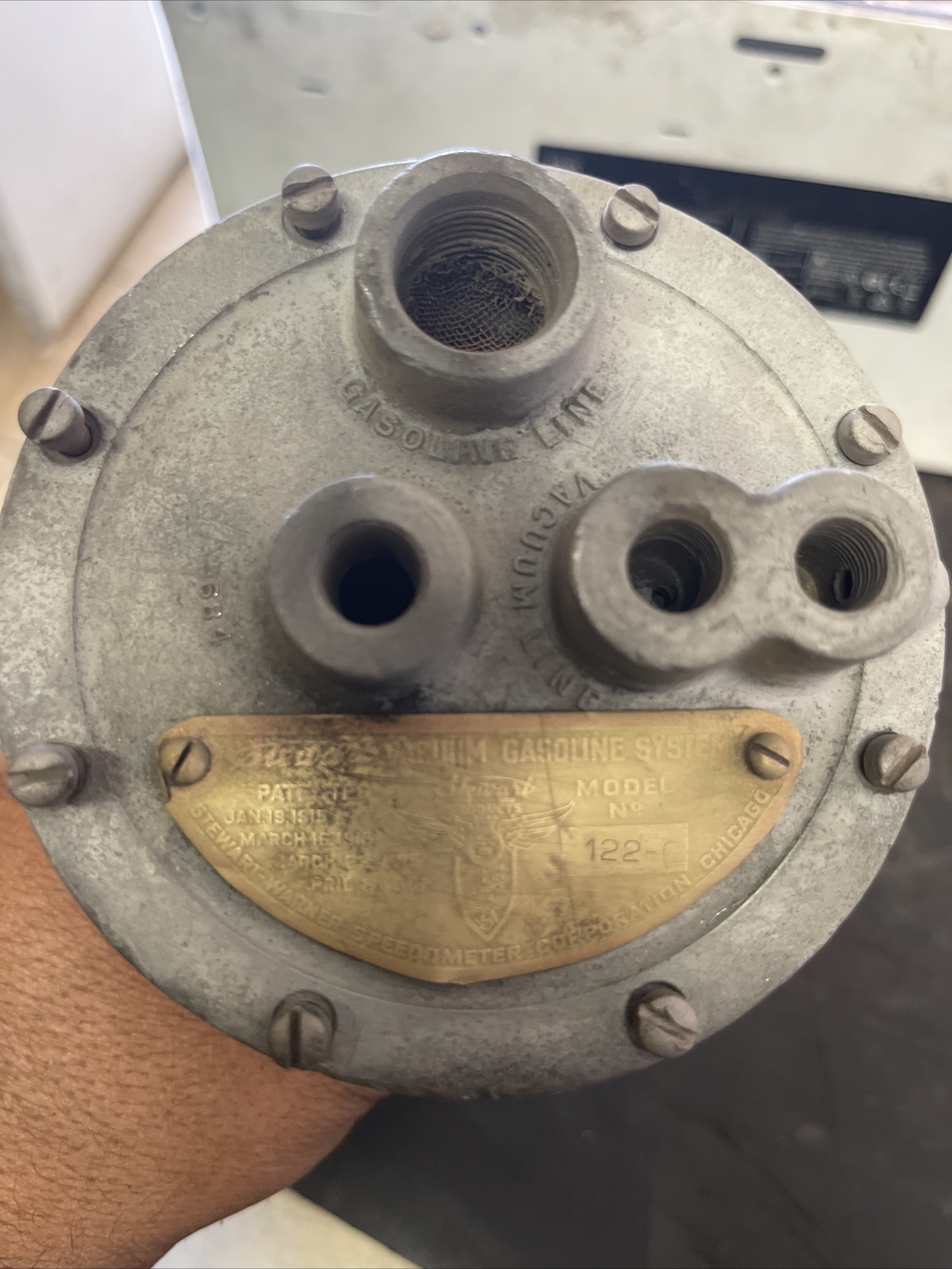 Stewart Warner Vacuum Gasoline System Tank Model 122C eBay