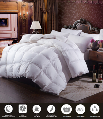 15 Tog Hotel Quality Duck Feather Down Duvet Quilt With Free