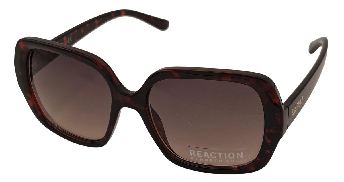 Kenneth Cole Reaction Womens Tortoise Square Plastic 
