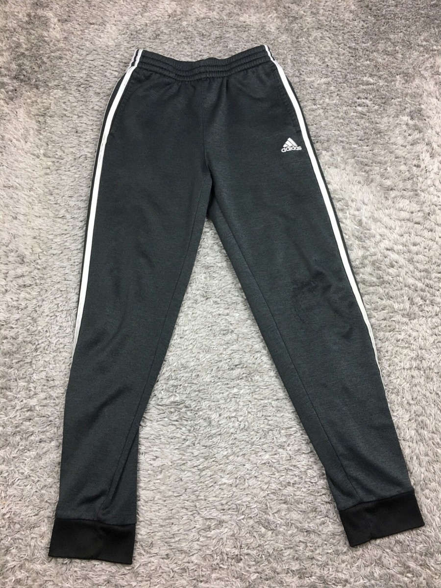grey and black adidas sweatpants