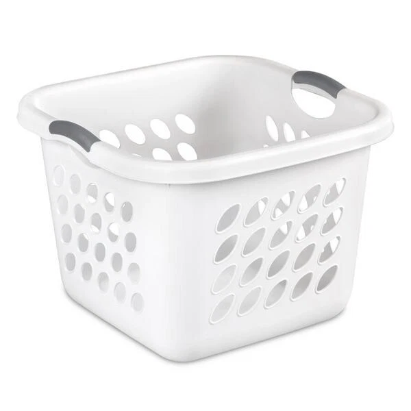 Sterilite 1.5 Bushel Ultr Square Laundry Basket Plastic, White, (Set of 4) 1217 - Image 2 of 4