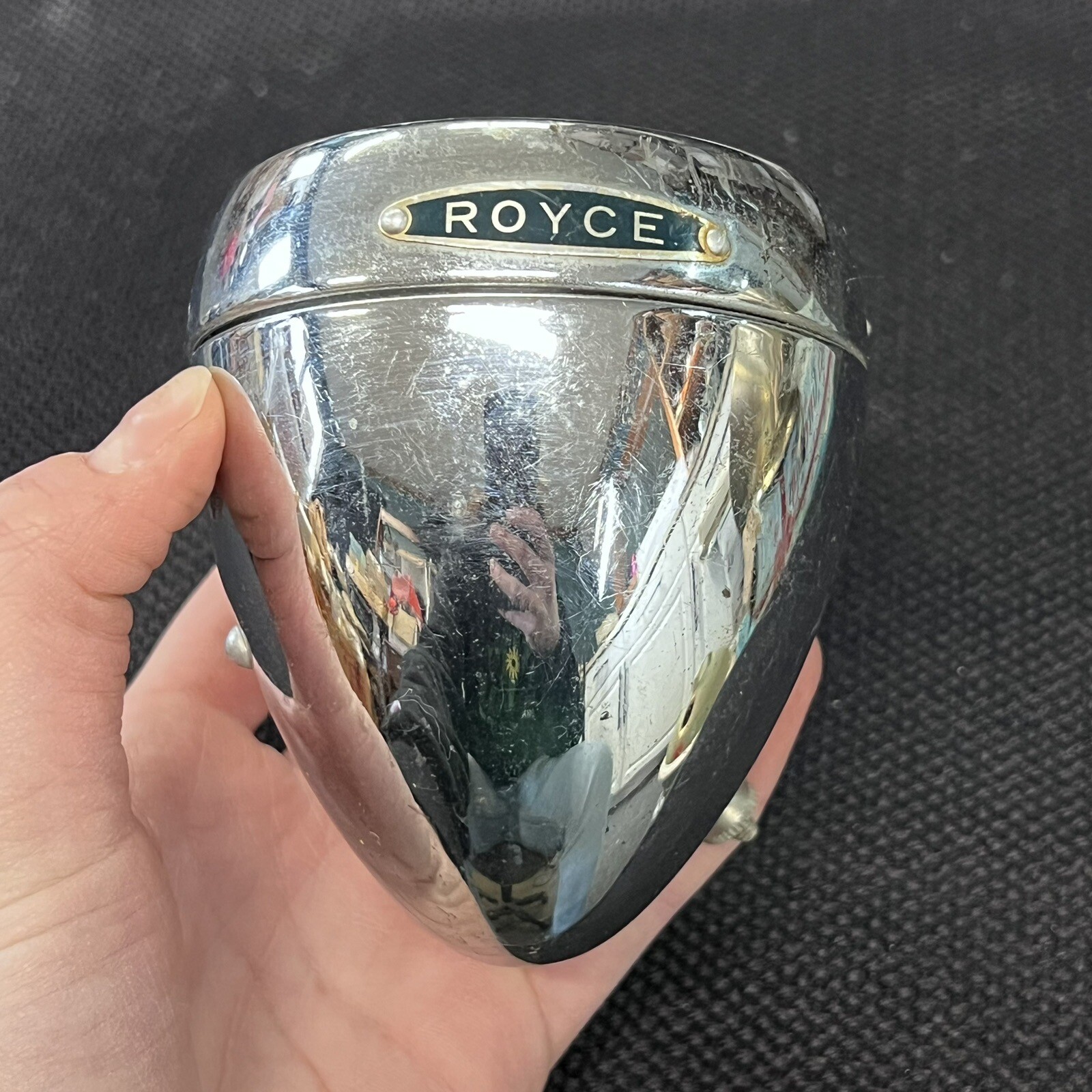 Vintage Rolls Royce Bicycle Chrome Torpedo Light 1970