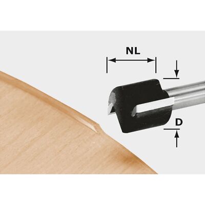Festool HW D 19/16 S8 OFK 700 Bündigfräser 19 x 16 x 46 x 8 mm ( 491666 ) für OF
