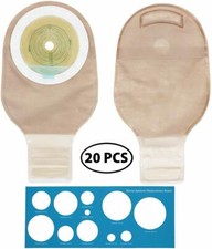 20Pcs Ostomy Bags One Piece Drainable Pouches for Colostomy Ileostomy Stoma Care