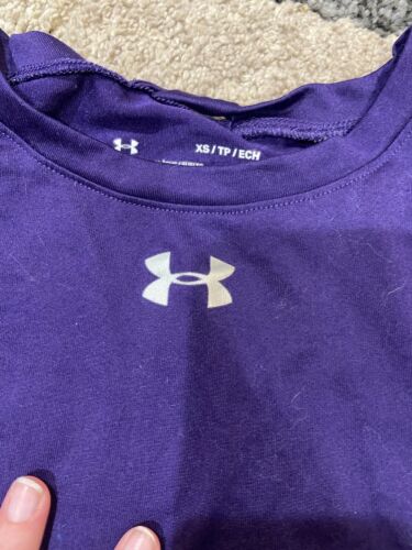 Under Armour Men's Purple Long Sleeve Loose Heat Gear Shirt Size Xs - Picture 3 of 7