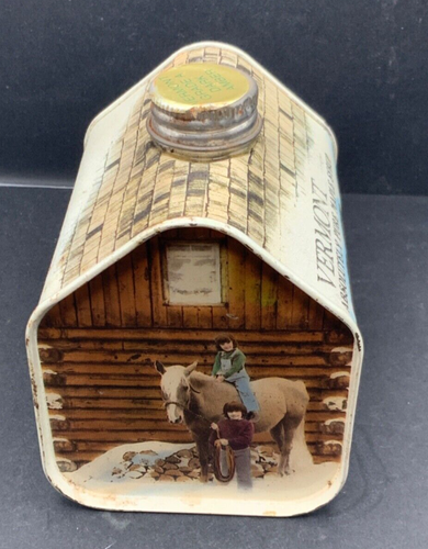 1984 Maple Syrup Tin Cabin Vintage Produced Swanton Vermont 16.9 oz - Picture 3 of 5