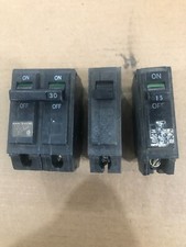 Lot of 3 - Used GE Circuit Breakers, 120/240 Volt