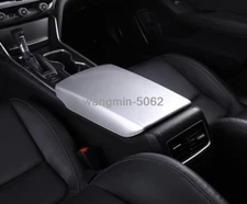 ABS Silver Center Console Armrest Box Panel Cover Trim For Accord 2018 2019