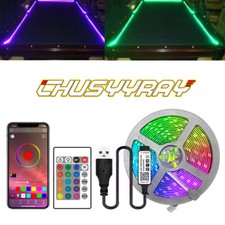 Bar Billiard Pool Table Bumper Bathroom  LED RGB Color Changing Lights Remote