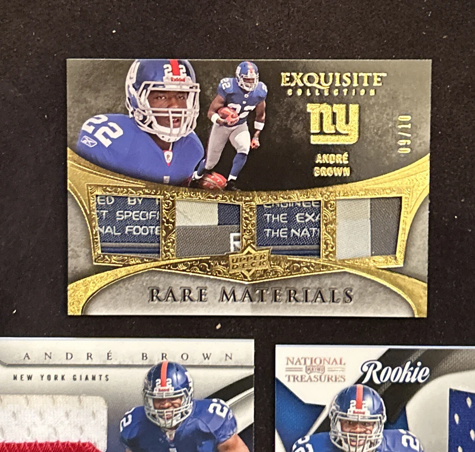 2009 Andre Brown #102 Playoff National Treasures RC Auto (2) /50 (2) /99 (1) /10 - Image 4 of 4