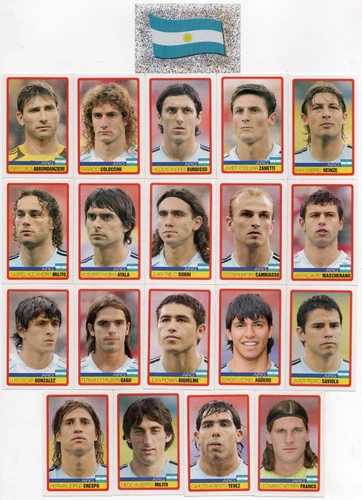 Argentina Team Panini Copa America Venezuela 2007 - No Messi