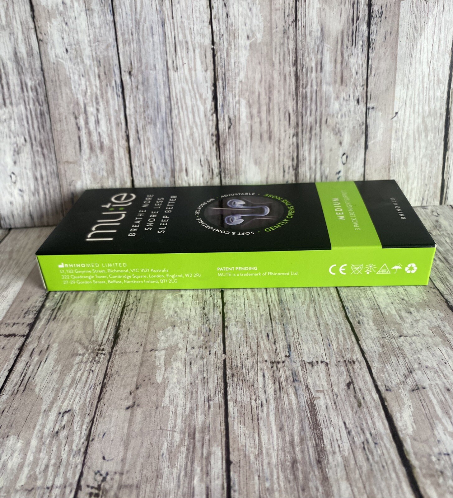 NEW Rhinomed Mute Medium Reuseable Nasal Breathing Snoring Aid 3 Count