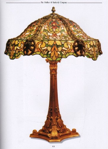 GREAT ART GLASS LAMPS: TIFFANY, DUFFNER & KIMBERLY, PAIRPOINT and HANDEL - Picture 4 of 7