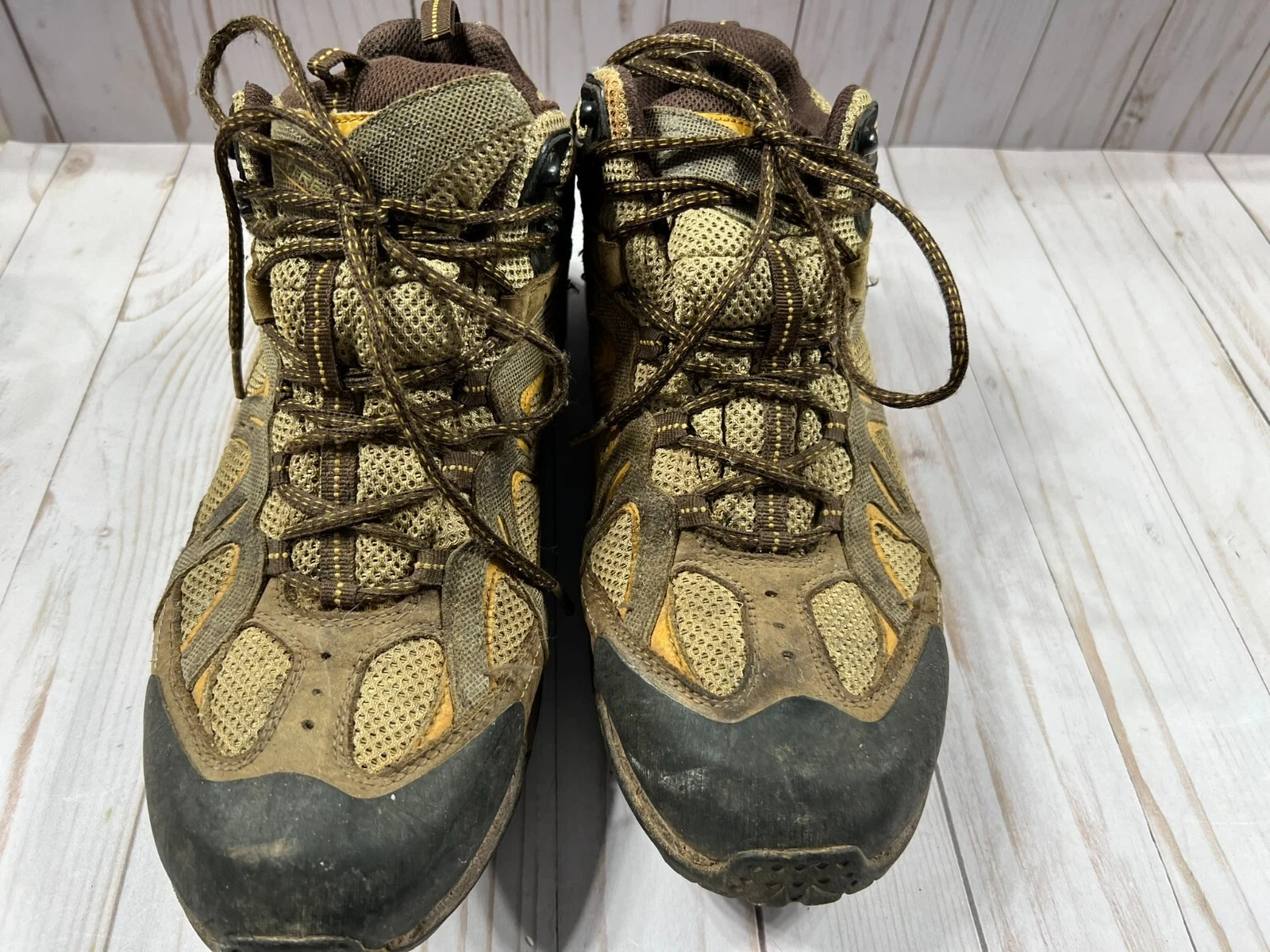 MOUNTREK Walking Hiking Trail Boots Shoes Tan Mens Size 11