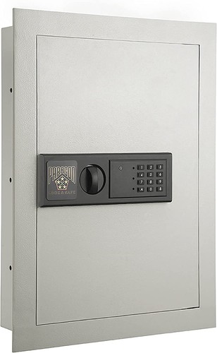 Fire Proof Electronic Wall Safe Lock Hidden Cash Jewelry Small Guns Key Security - Picture 2 of 12