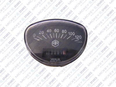 NEW VESPA SPEEDOMETER RALLY SPRINT PRIMAVERA 0-120KM BLACK