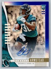 2019  Panini Absolute #163 Ryquell Armstead Signature Rookies Blue RC 16/35