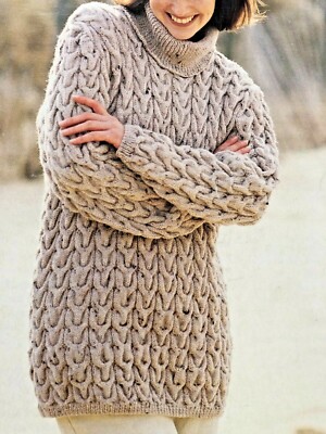 Cable Knit Raglan Turtleneck Sweater Pattern Men's Raglan