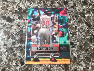 2001 Upper Deck e-Card Insert Ken Griffey Jr. #E8 Unscratched Reds HOF