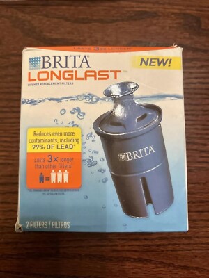 Brita Longlast Replacement Filters for Pitchers, Dispensers - 2 Count - New