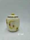 Vintage Hull Grease Jar Pottery Yellow Daisies With Lid Made In USA #43