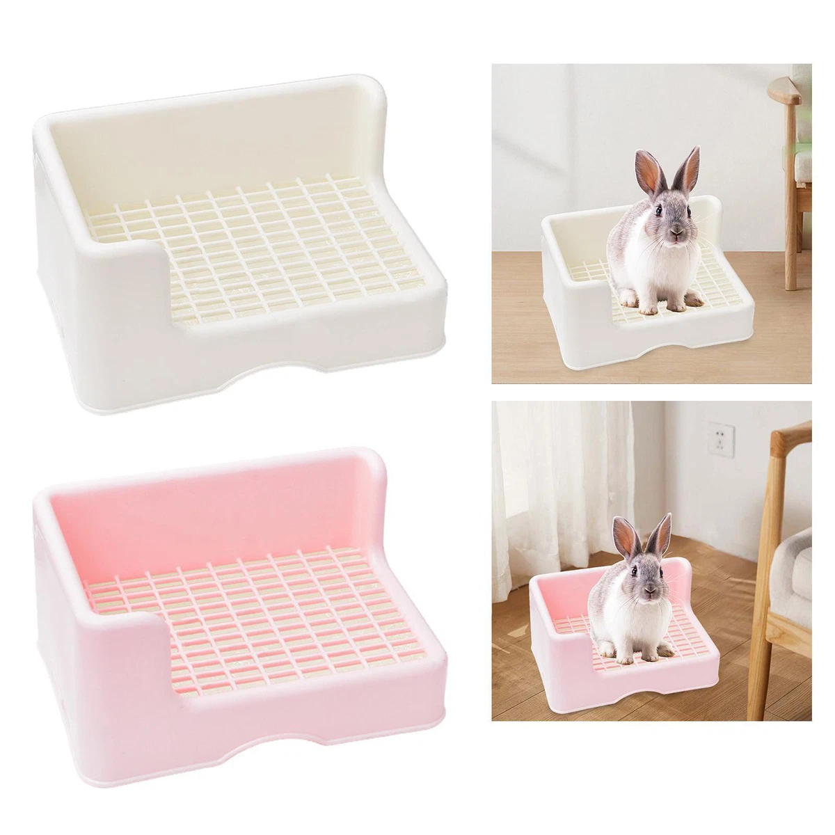 High back litter box for rabbits cheap