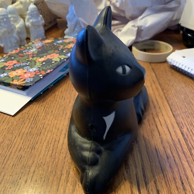 1981 Eveready Battery 貯金箱 1981 Vintage Eveready Advertising Black Cat Coin Bank