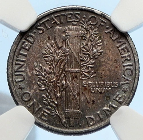 1917 P UNITED STATES Mercury Winged Liberty Head Dime OLD Silver Coin NGC i95612