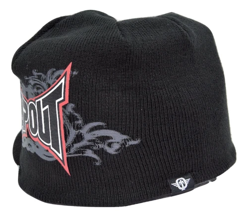 Tapout MMA Mixed Martial Art Billed Visor Knit Beanie Black Toque Winter Hat Cap