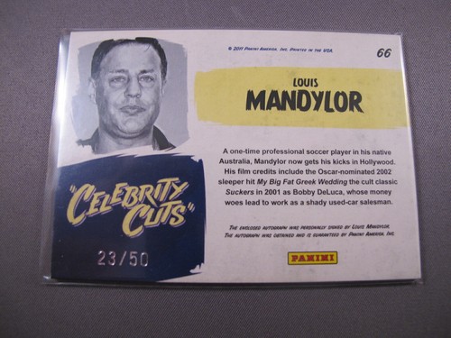 2011 Panini Americana Cuts Louis Mandylor Signed AUTO 23/50 Fat Greek Wedding - Picture 2 of 2
