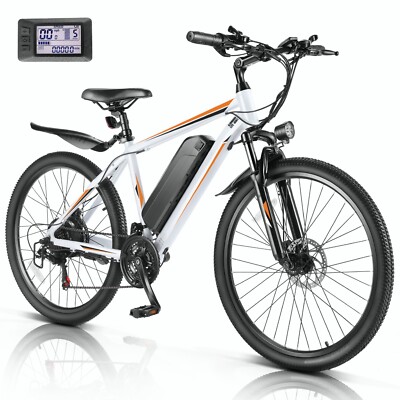 500W Electric Mountain Bike eBike 20MPH 26''Cruiser Bicycle 48V Removable Battery