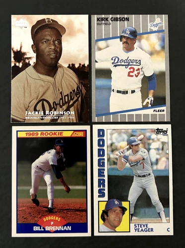 Jackie Robinson 96, Kirk Gibson 89, Bill Brennan 'RC' 89, Yeager 84, 4 Card Lot