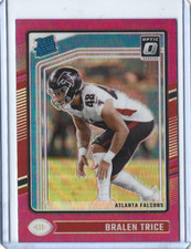 2024 Donruss Optic Bralen Trice Pink Prizm Parallel Rookie 🏈Atlanta Falcons🏈
