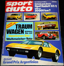 Sport Auto 02/77 Opel Kadett GT/E, Lexmaul Kadett GT/E, Ford Granada 2.8 i GLS