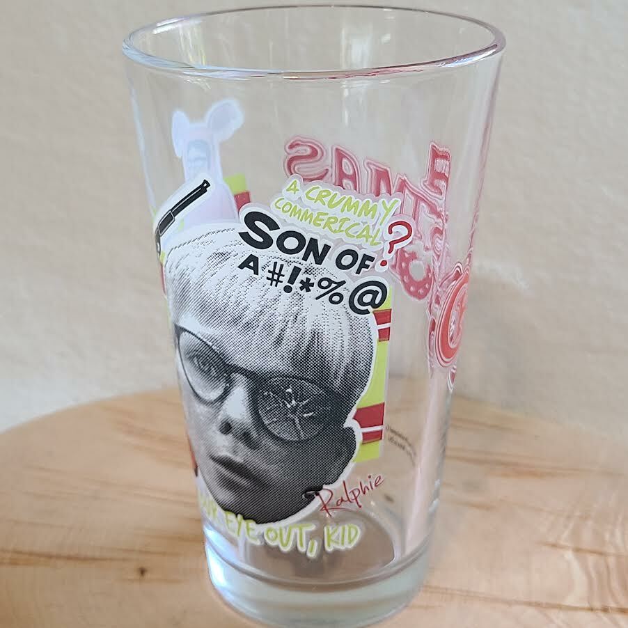 A CHRISTMAS STORY Movie RALPHIE Pint Glass "You'll Shoot Your Eye Out
