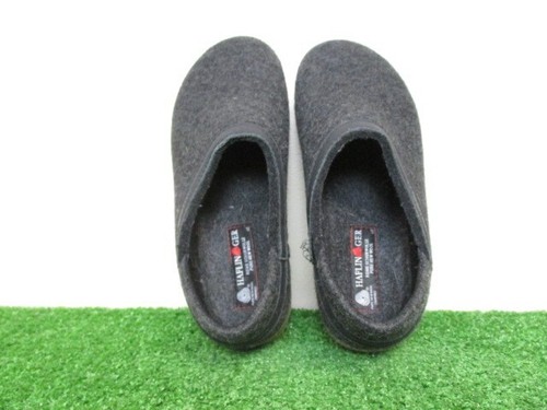 Haflinger Grizzly Slippers Womens 40 Black Wool House Shoes Clogs Warm Cozy 9 US - Picture 6 of 15