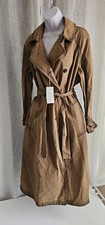 Mango Women Worn-effect trench coat Beige Size US M NWT