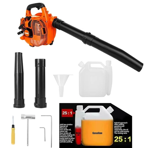 Powerful 26cc Handheld Petrol Leaf Blower Garden Yard 2 Stroke Air Cooled Engine