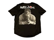 2 Pac Tupac Shakur Poetic Justice Black Los Angeles Mesh Vented Jersey Men's XL