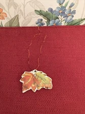 Longaberger 2007 FALL FOLIAGE NATURAL SHAPE/COLOR BASKET TIE-ON NEW/BOX/#23526