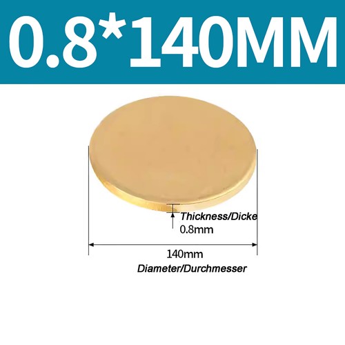 Solid Brass Discs Blanks Metal Round Sheets Thick 0.3mm - 6mm Dia 10mm - 180mm - Picture 70 of 251