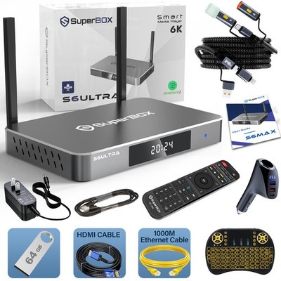 [New]]Superbox S6 Ultra, UltraHD 128Gb 6K Wi-Fi TV Box, FAST SHIPPING!!