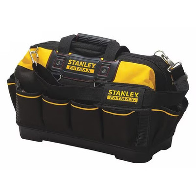 Stanley FatMax Tool Bag 18 in Yellow Black 16 Pocket Heavy Duty Water Resistant