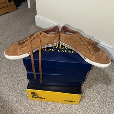 Polo Ralph Lauren Brown Harvey Suede Men's Trainers UK Size 7