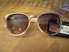Foster Grant Women's Sunglasses Peach Flesh Amber Lens Max Block 10